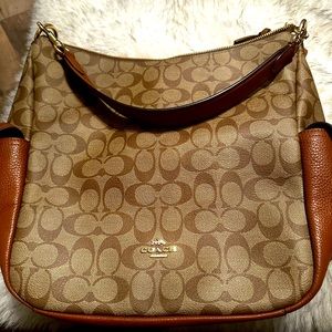 Coach C1523 Pennie Shoulder Bag In Signature Canvas Pebble Leather